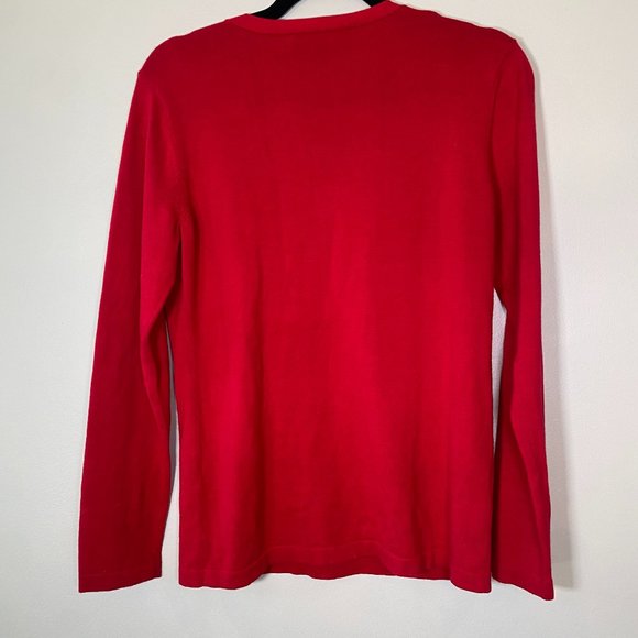 NWT Tommy Hilfiger Heritage Red V-Neck Sweater - Picture 6 of 8